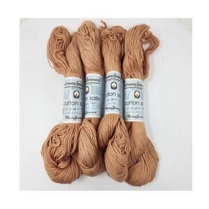 4 Hanks Vintage Scheepjeswol 687 100% Cotton Satin Yarn Mayflower 100M/50g Ea.